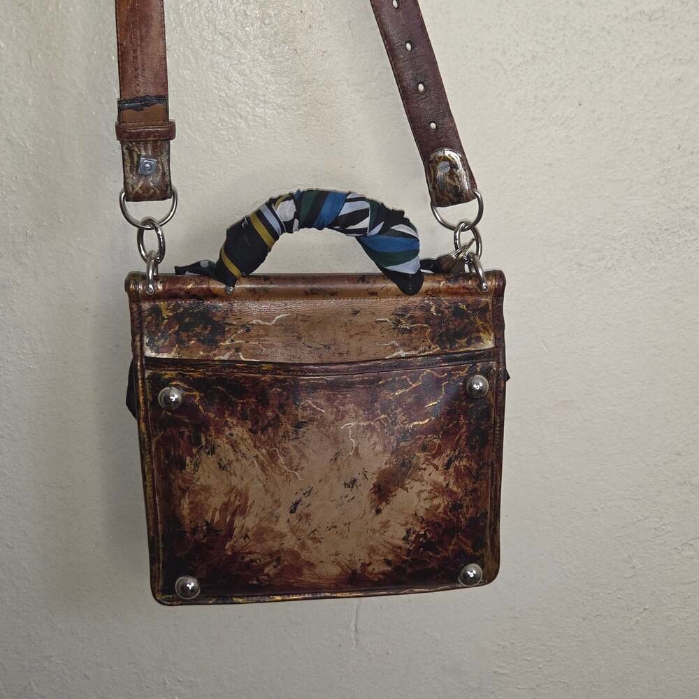 Custom Vintage Coach Willis Bag Brown with Custom Dye, Paint, Strap, Hardware - Picture 5 of 8